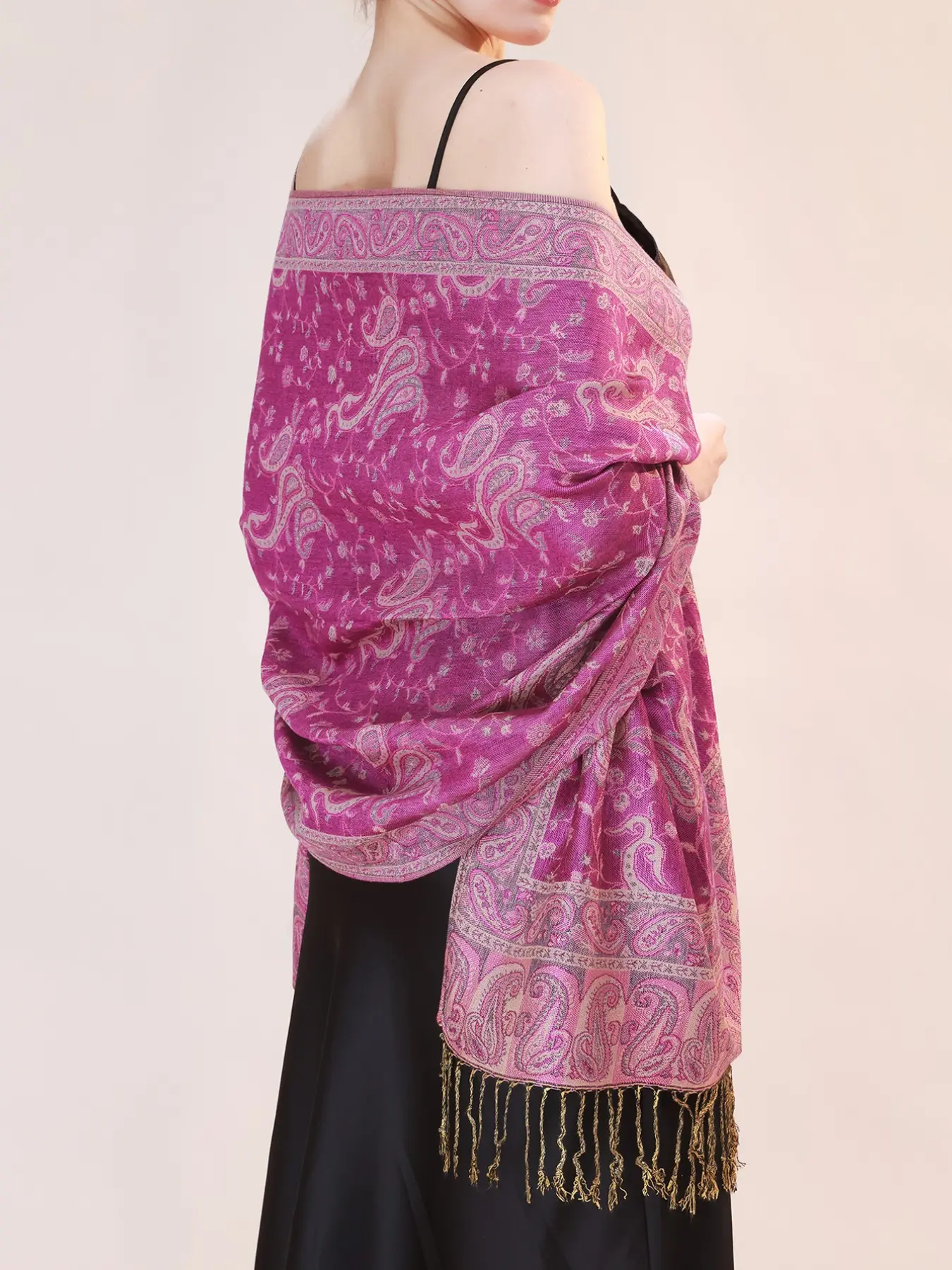 New All Seasons Pashmina Shawl Lady Wrap Headscarf Warm Winter Muslim Scarves Design Print Female Tassel Stoles Scarf
