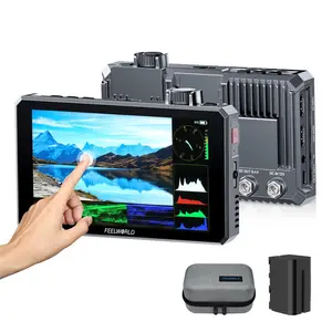 FEELWORLD SC6 6 1500Nits Camera Field Monitor, Touch Screen On Camera Monitor with 3G-SDI 4K HDMI 60Hz I/O, 3D LUT HDR, NP-F750 Battery,Sunshade,Carry Case for Outdoor Filmmaking DSLR Cameras