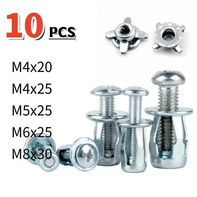10 Pcs Flower Rivet Nut Set, M4/m4.2/m5/m6/m8 Sizes, Hollow Board Expansion Screws, Aluminum Plastic Panel Fasteners