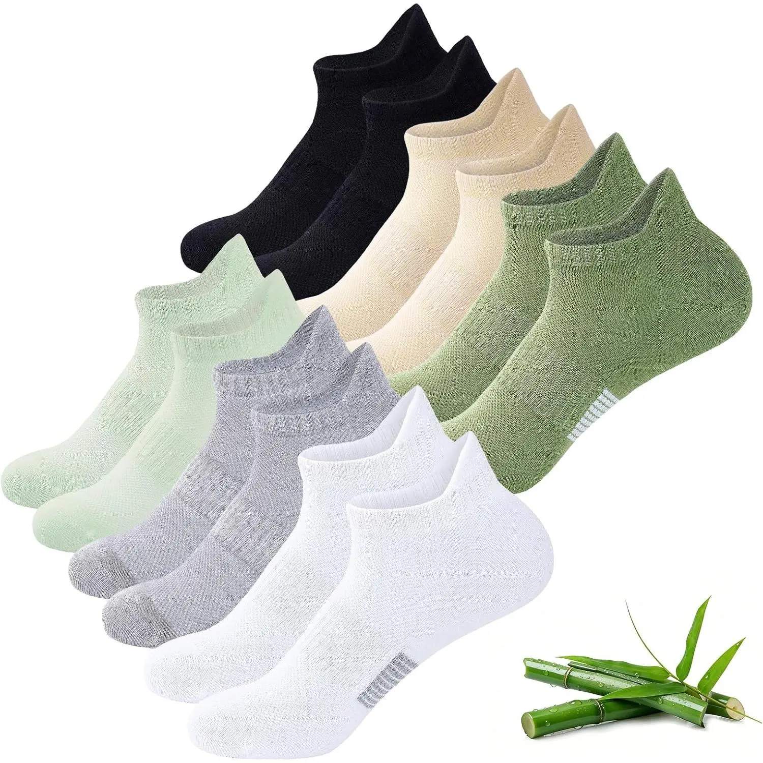 Ankle Socks Women, 6 Pairs Breathable Bamboo Viscose Low Cut Thin Socks,Moisture Wicking Casual Sports Running
