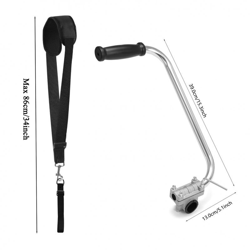 Weed Eater Handle Extension, String Trimmer Grip Back Saver with Shoulder Strap Harness, Universal Weedeater Attachments for Lawn Care, Landscaping, Yard Trimming Edging, Grass Trimmer Accessories