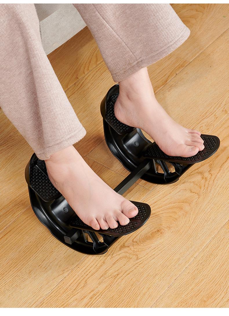Indoor heel pedal, used for stretching the calves, Achilles tendon, tibialis muscles, and for leg stretching and massage on the treadmill