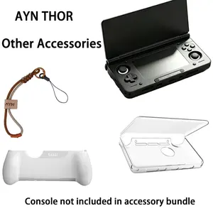 Thor Foldable Handheld Game Console Accessories Set, Tpu Grip, Tempered Screen Protector, Hard Case, Clear Shell, Lanyard, Storage Bag