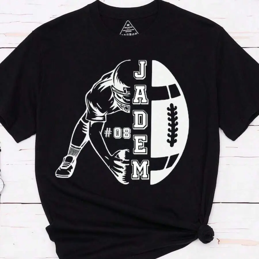 Custom Football Team T-Shirt, Personalized Sports T-Shirt, Football Mom Shirt, Football Game Day Shi