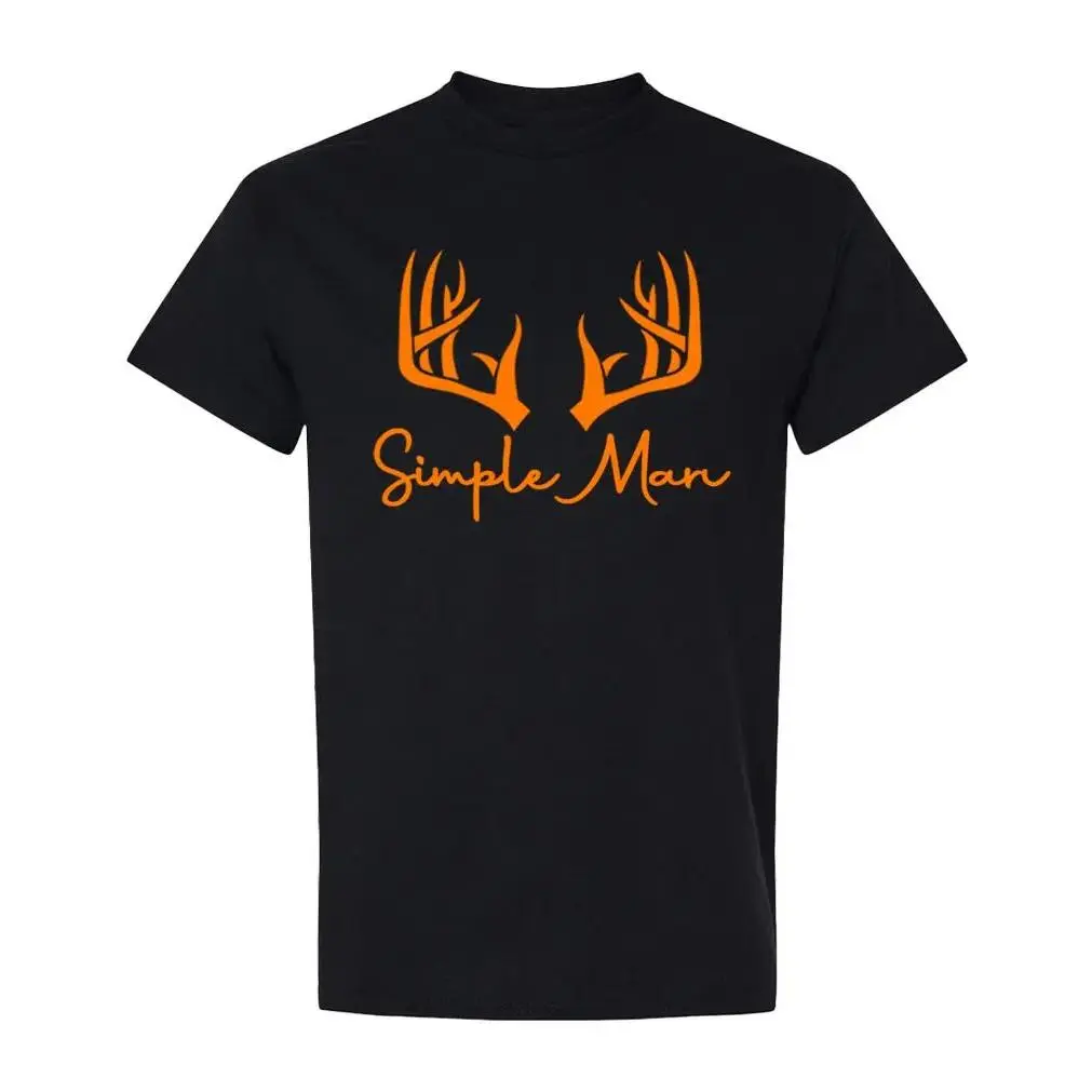 Men's Shortsleeve Tee with Deer Graphic Print, Casual Round Neck and Regular Cut for Hunting, All-Day Wear , T-Shirt, Short Sleeves Keep Arms Cool Outdoors, Basic, Plain Print, , Hunting Enthusiasts, Unisex