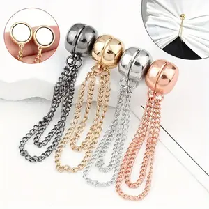 4pcs Fashion Magnetic Clothes Clip Powerful Magnetic Shawl Clip Needle Free Magnetic Brooch Women Clothing Headscarf Decoration