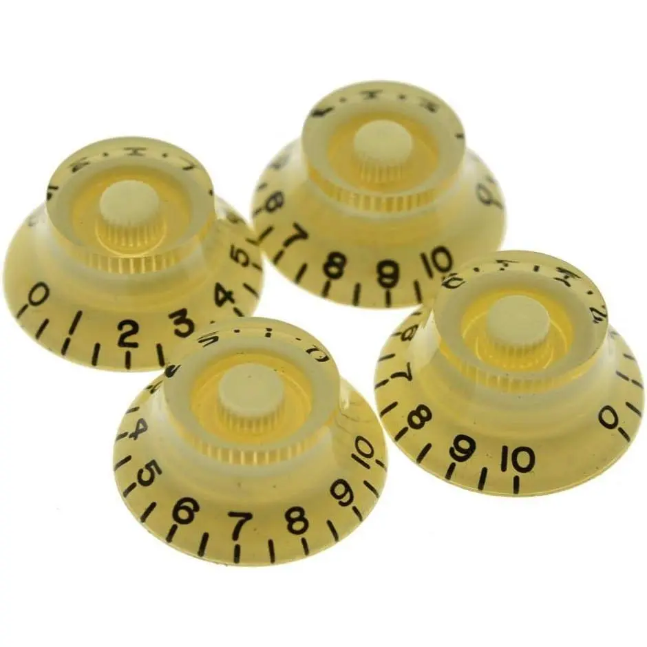 4 count () LP Guitar  Knobs 24 Fine Splines Top Hat Knobs for  Les Paul with CTS Pots Cream