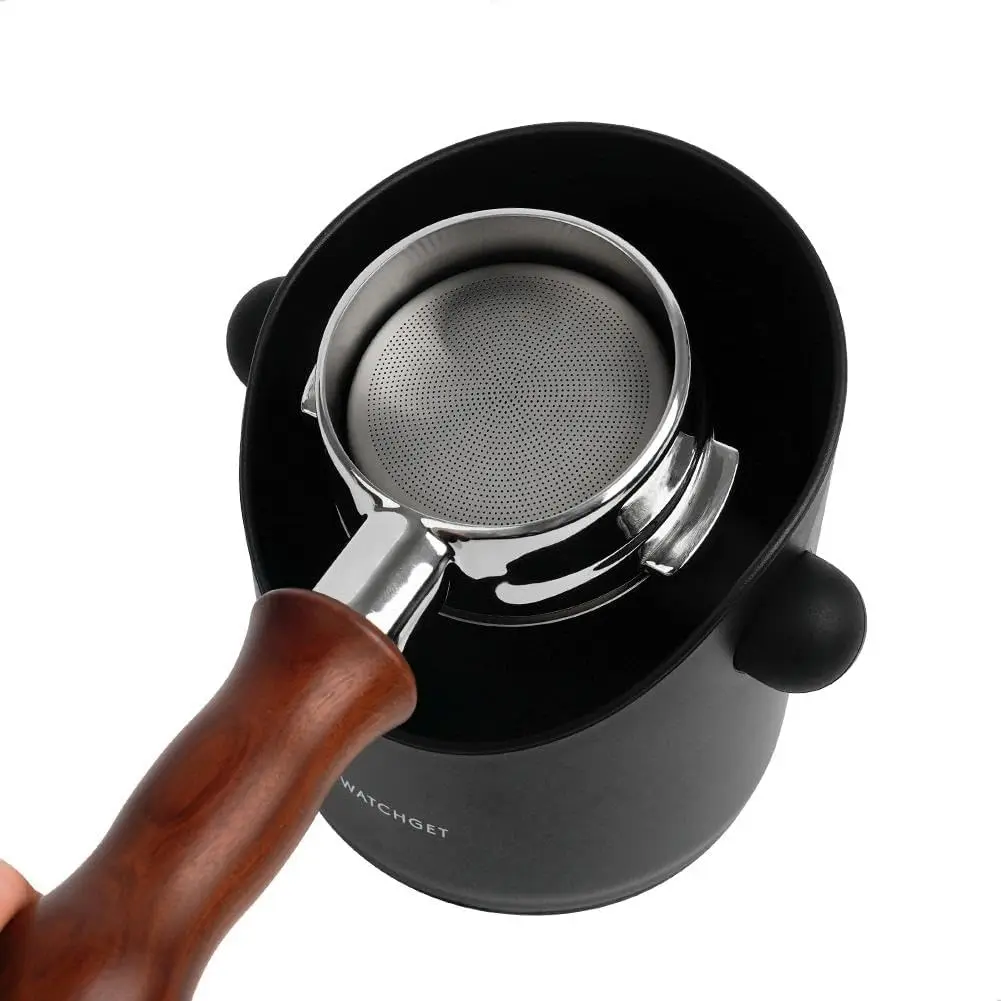 Espresso Knock Box Small Coffee Knock Box for Coffee Grounds | Removable Knock Rod; Non-Slip Base; Space-Saving;Barista Accessory