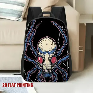 This spider-patterned backpack features a cool and stylish design, making it an ideal choice for students, young professionals, and teenagers. It boasts a large capacity, is made of durable materials, and is hand-washable.