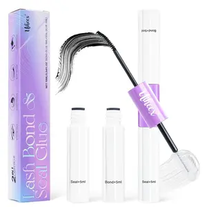Lash Cluster Glue, Bond and Seal Lash Glue for Eyelash Clusters, Lash Bond and Seal Waterproof with Long-Lasting & Strong Hold for DIY, Easy to Apply & Remove, 10ml