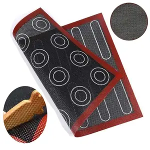 Reusable Silicone Baking Mat, 1/2/3 Pcs Half Grid Tray Liner, Ideal for Bread, Pizza, Pastries, Cookies, Easy to Clean