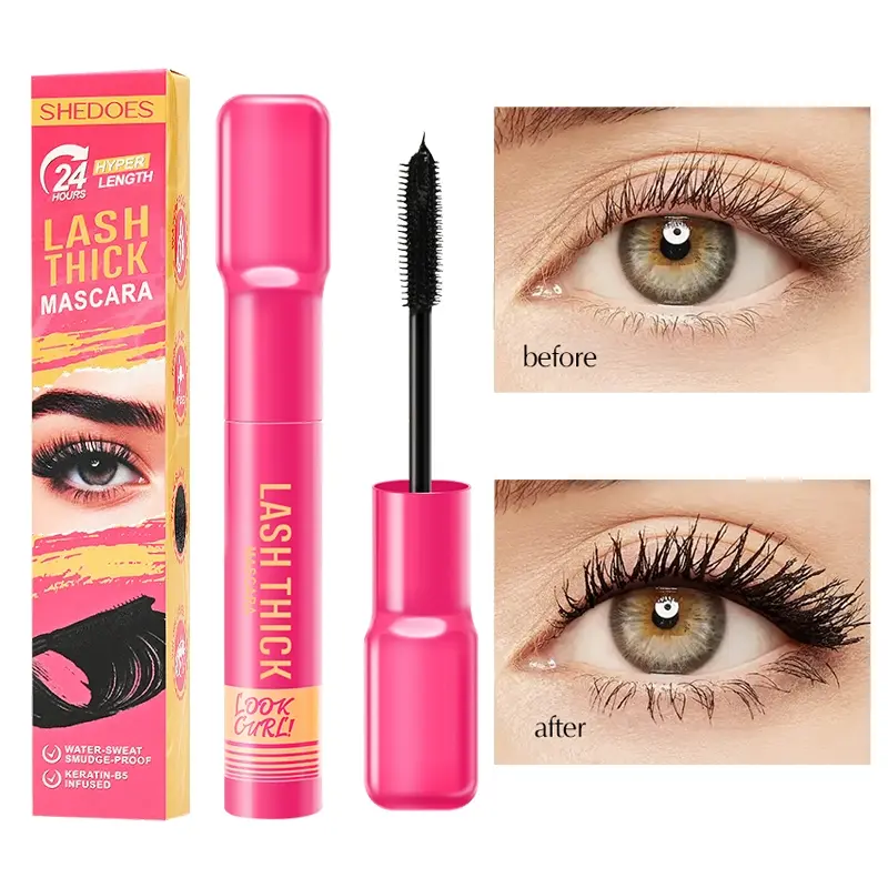 Light Weight Matte Black Eyelash Lightweight Beauty Mascara Volumize Lift Curl Lashes Layerable Cream Texture Sweat Proof Smudge Free Long Lasting 36H Wear