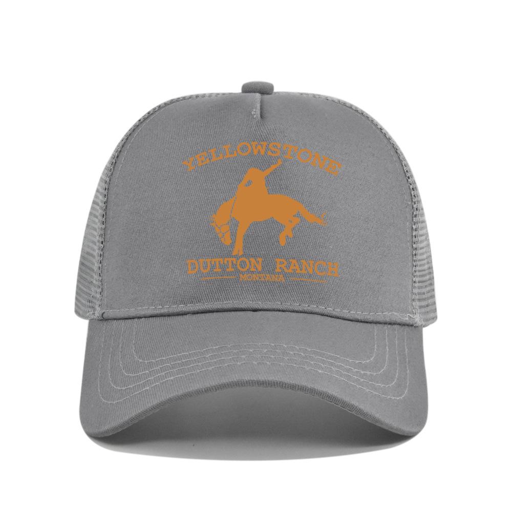 Best-selling Yellowstone baseball cap, screen-printed Yellowstone mesh cap, printed duckbill cap, unisex washable breathable sun hat