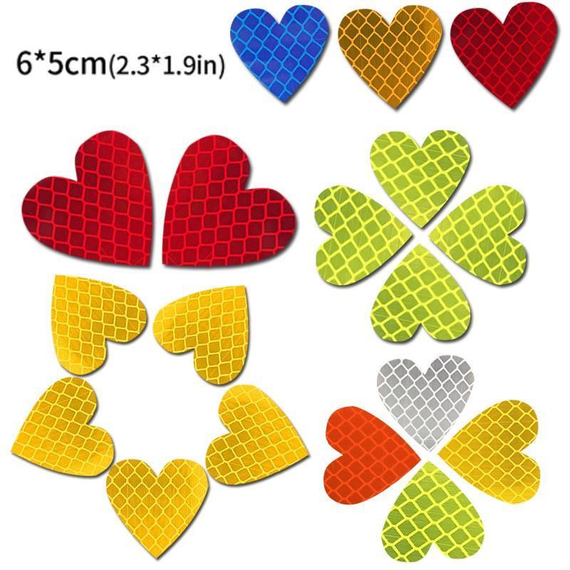 Heart Shaped Reflective Sticker, Car Motorcycle Electric Bike Reflective Sticker, Night Safety & Style Enhancing Decals, Car Accessories