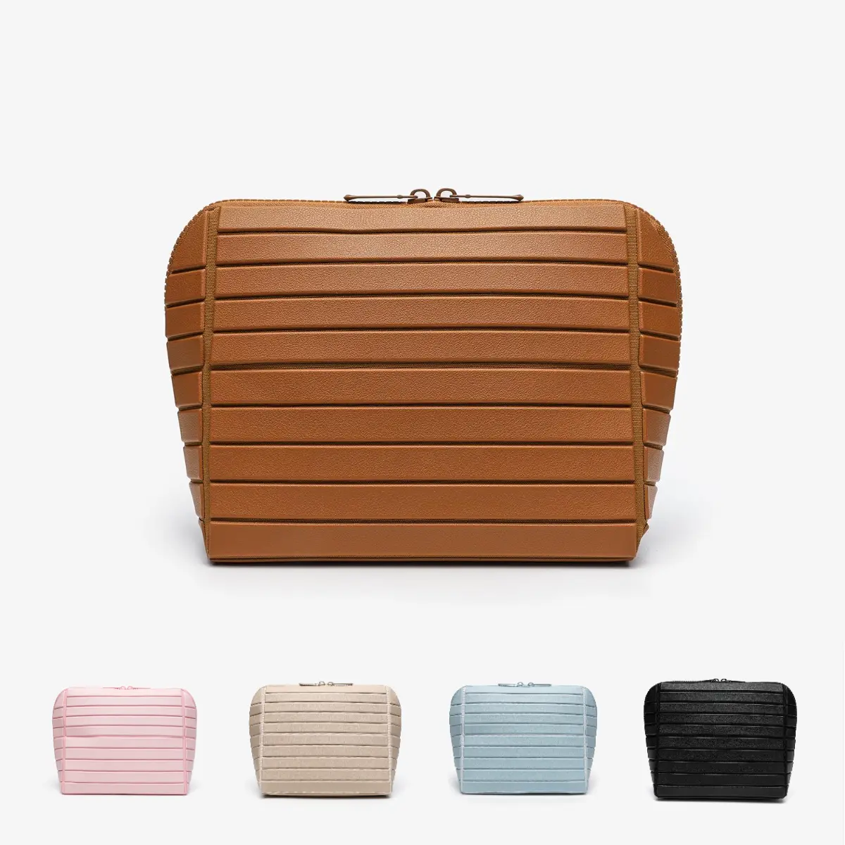Compact Travel Cosmetic Bag for Women |   Lay-Flat Waterproof Makeup Organizer for Toiletries, Skincare, Brushes & Daily Beauty Items(7.87*7.09*4.33in)