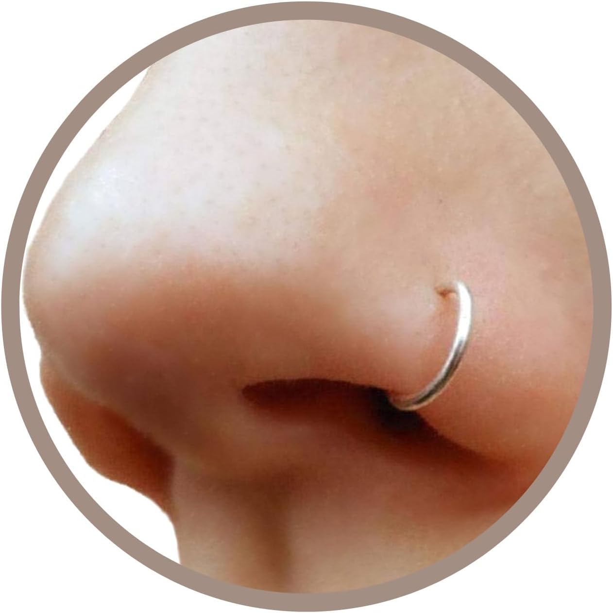 925 Sterling Silver or 14k Gold Filled Fake Clip on Nose Ring, Handmade 20 Gauge Tiny Faux Non Piercing Huggie Hoop