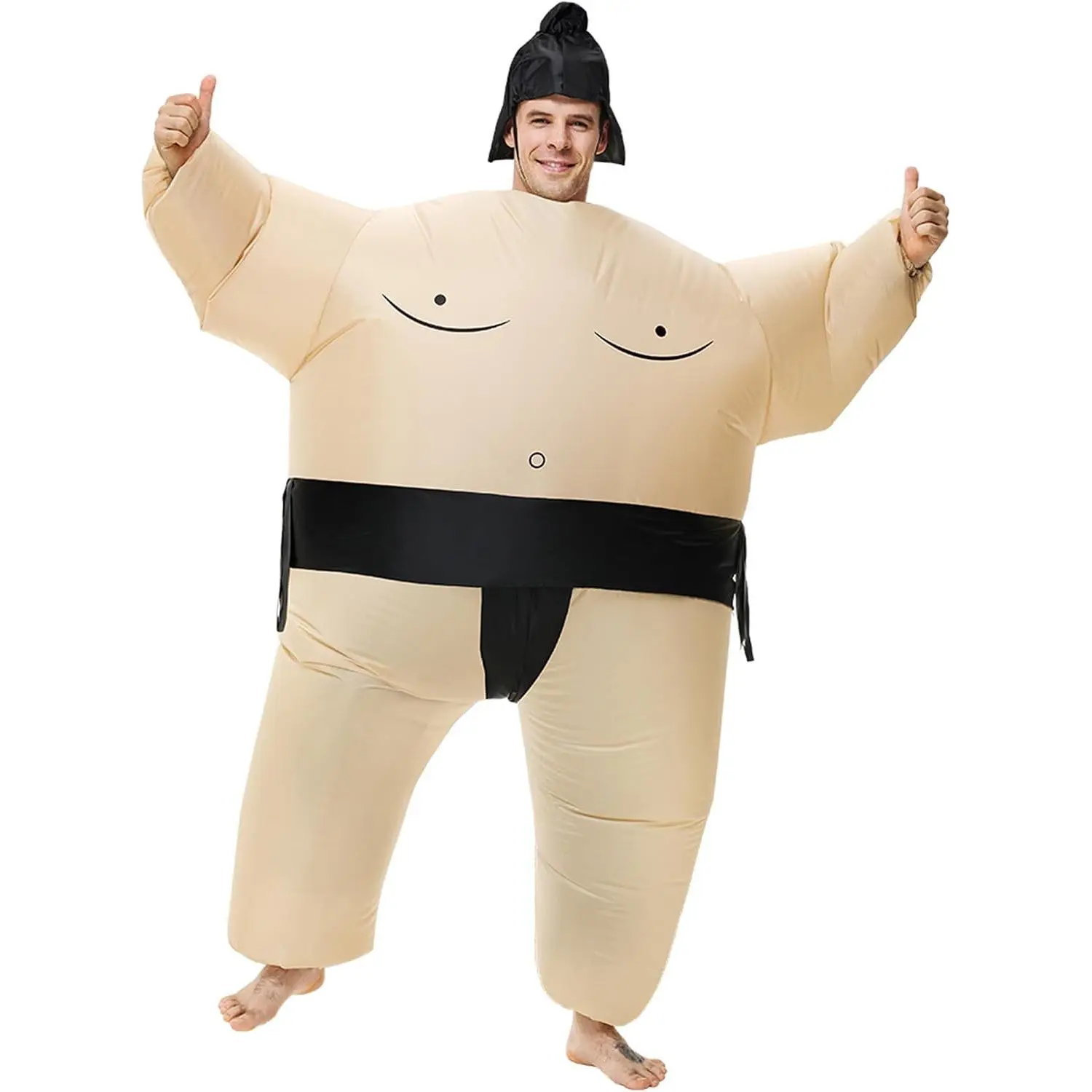 Inflatable Sumo Wrestling Suit Costume for Adults, Blow Up Halloween Costume for Men and WomenGift