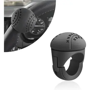 Steering Wheel Spinner Non-Slip Silicone ABS Knob with Metal Bearings 360° Rotation for Cars Trucks Boats Practical Anti-Slip Durable Car Power Handle