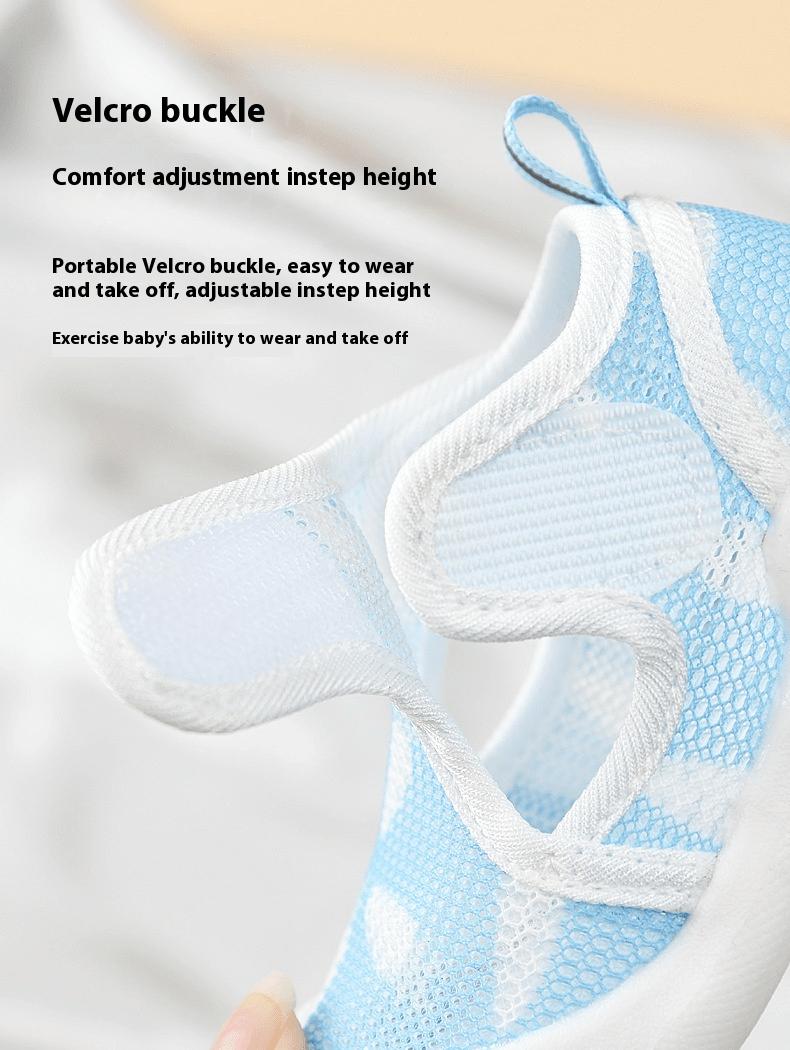 Boys'-Girls' Baby First Walker Shoes, Breathable Mesh Slip-On Infant Sneakers with Flexible Sole, Non-Slip Soles, Child-Sized Flat Footwear