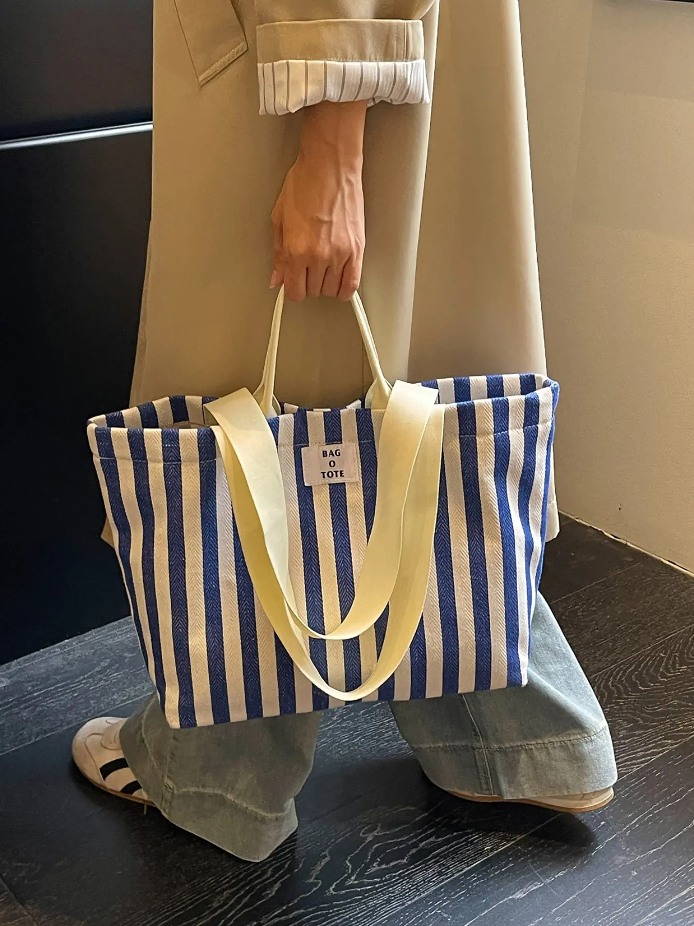 Women's Canvas Summer Tote Bag, Velcro Closure, Large Capacity, Multi-Layer Zipper Pockets, Adjustable Strap, Office, Travel, Daily Use