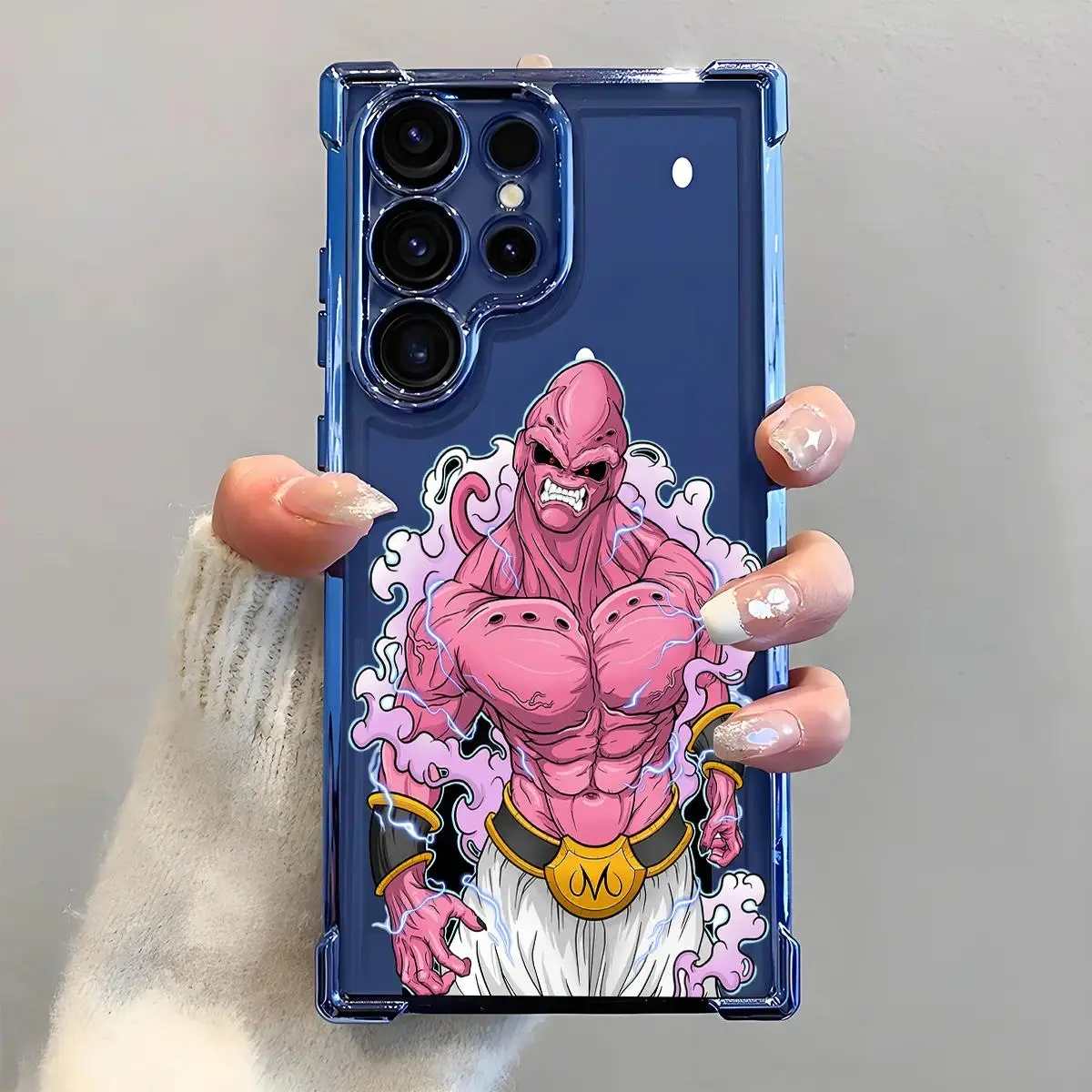 Personalized Dragon Ball Cartoon Anime Majin Buu Phone Case, Colorful Electroplated Slim Fit Soft TPU Cover with Airbag Shockproof Protection & Scratch Resistance for Samsung S26 S25 S24 S23 S22 Plus Ultra, iPhone 17 Air 16 15 14 13 12 11 Pro Max Plus