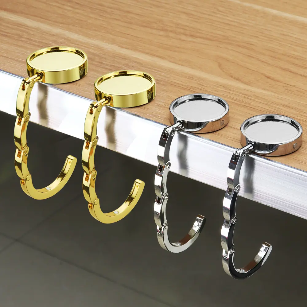 3/1PCS  Crystal Foldable Purse Hook, Portable Handbag Hanger For Table, Stylish Bag Holder Accessory, Rhinestone Bag Hook To Keep Your Purse Off The Floor For Women