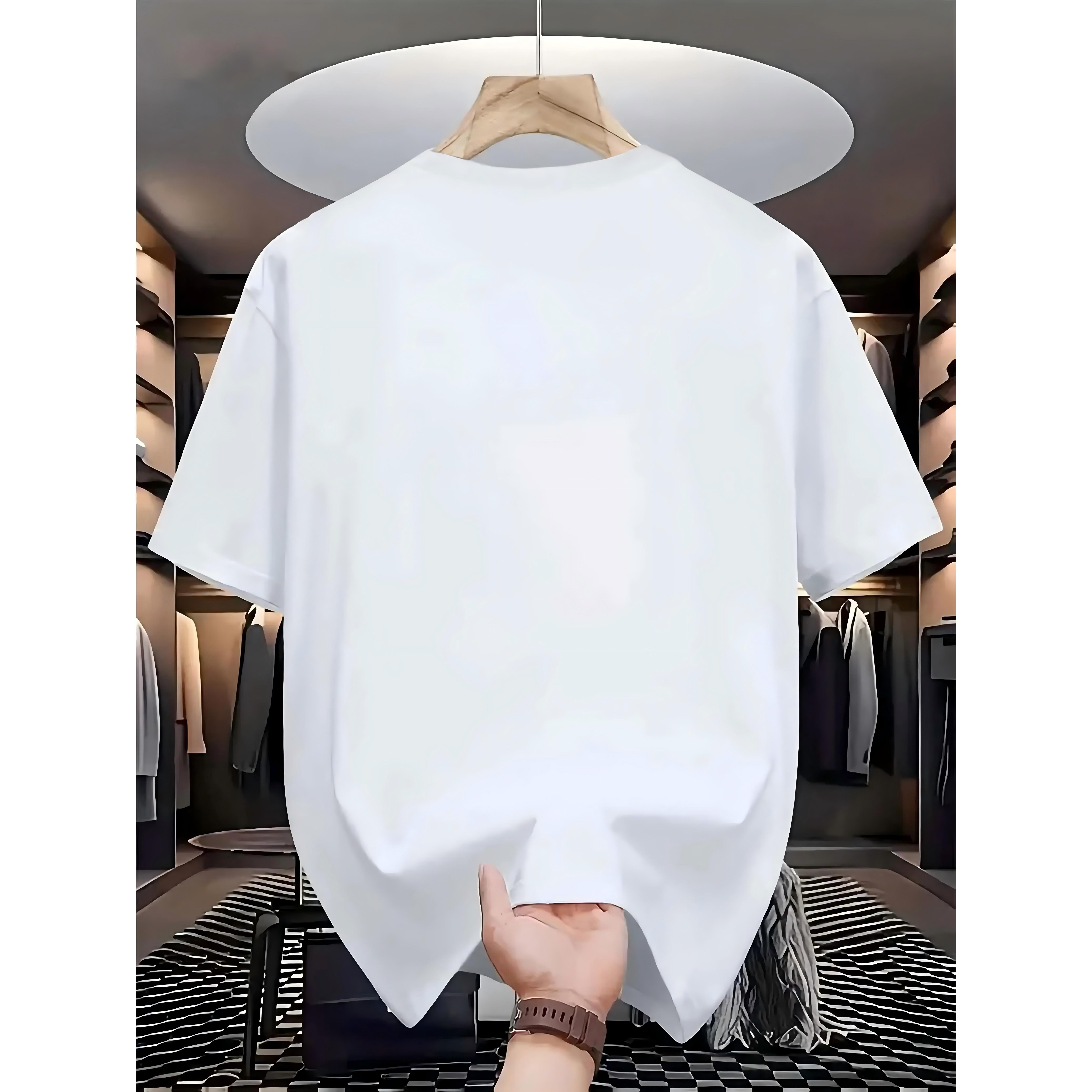 Men's Palm Tree Pattern Printed T-Shirt Casual Short Sleeve 1 Piece - Comfortable Round Neck, Soft Cute Top Streetwear Crewneck Tropical Menswear Shortsleeve hannah montana 20th anniversary merch graphic tee 90s graphic tees