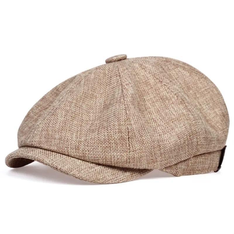Textured Fabric Vintage Newsboy Cap | British-Style Daily Textured Piece