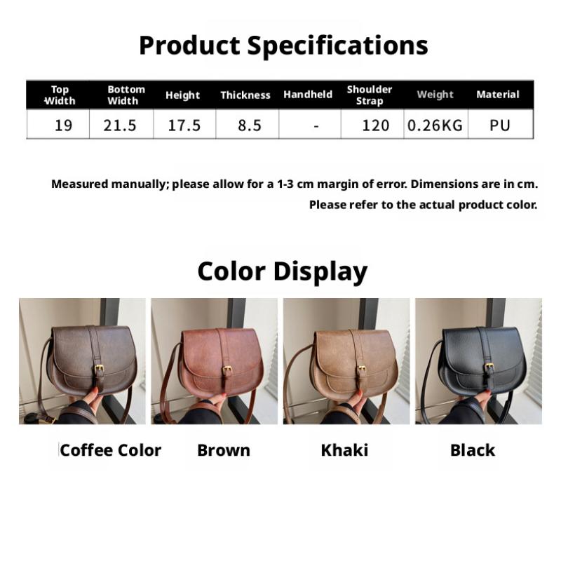 Today's Popular Bags, Simple Crossbody Bag, Casual Shoulder Underarm Saddle Bag