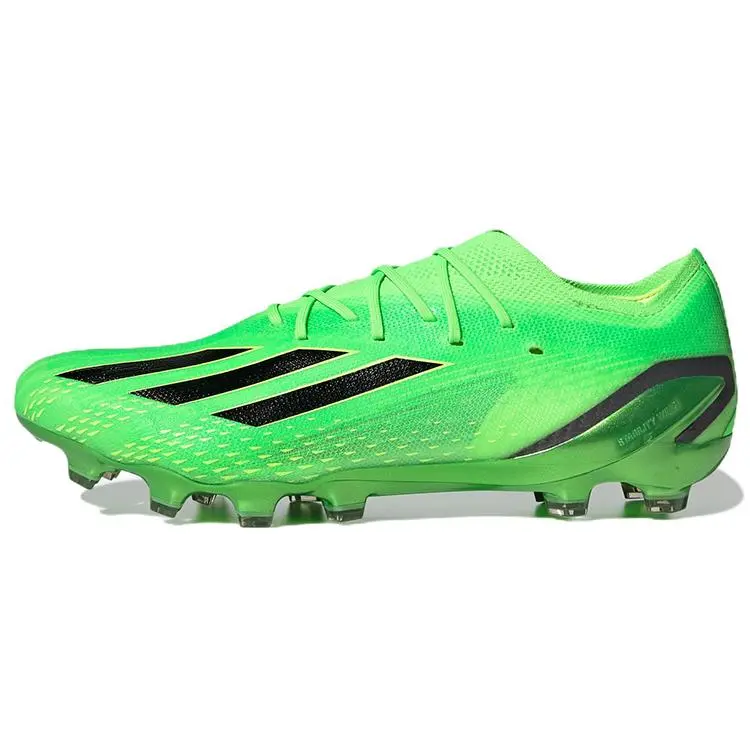 Adidas X Speedportal .1 Round Lace AG Cleats Men's Football Shoes with Non-Slip Wear-Resistant Features in Neon Green Trending Shoes, House White Official Shoes to Get / Maison Mihara