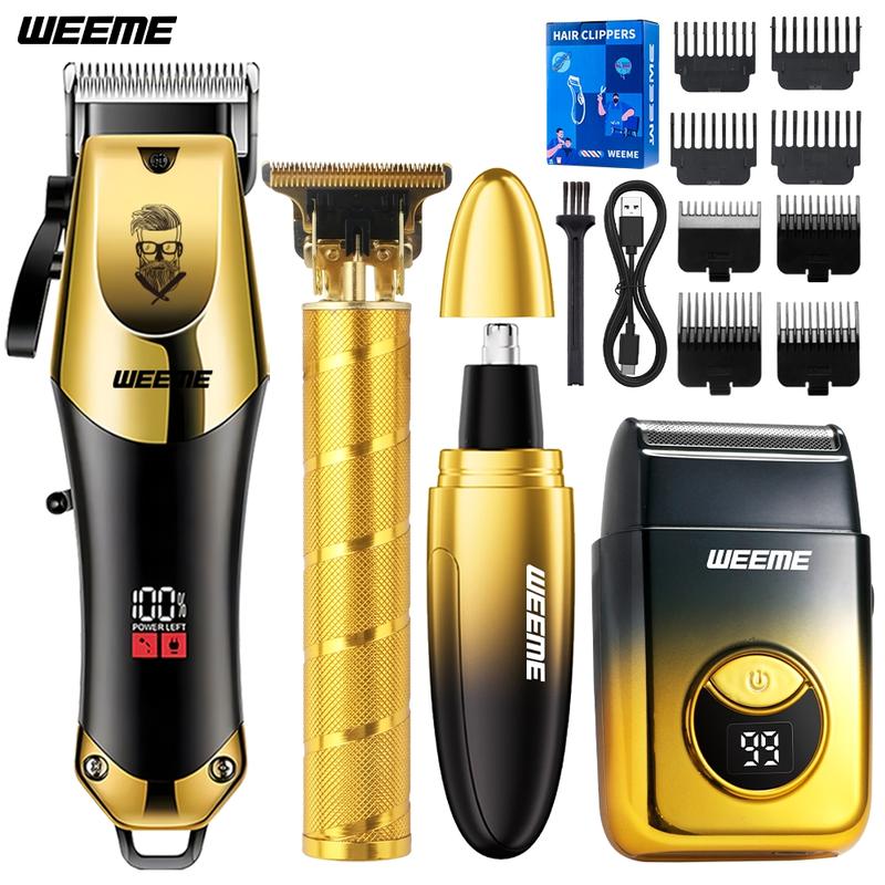 Professional T-Blade Electric Shaver & Trimmer for Men, Rechargeable Grooming Tool with Built-In Battery, USB Charging Travel Shaver, Ideal Gift for Him