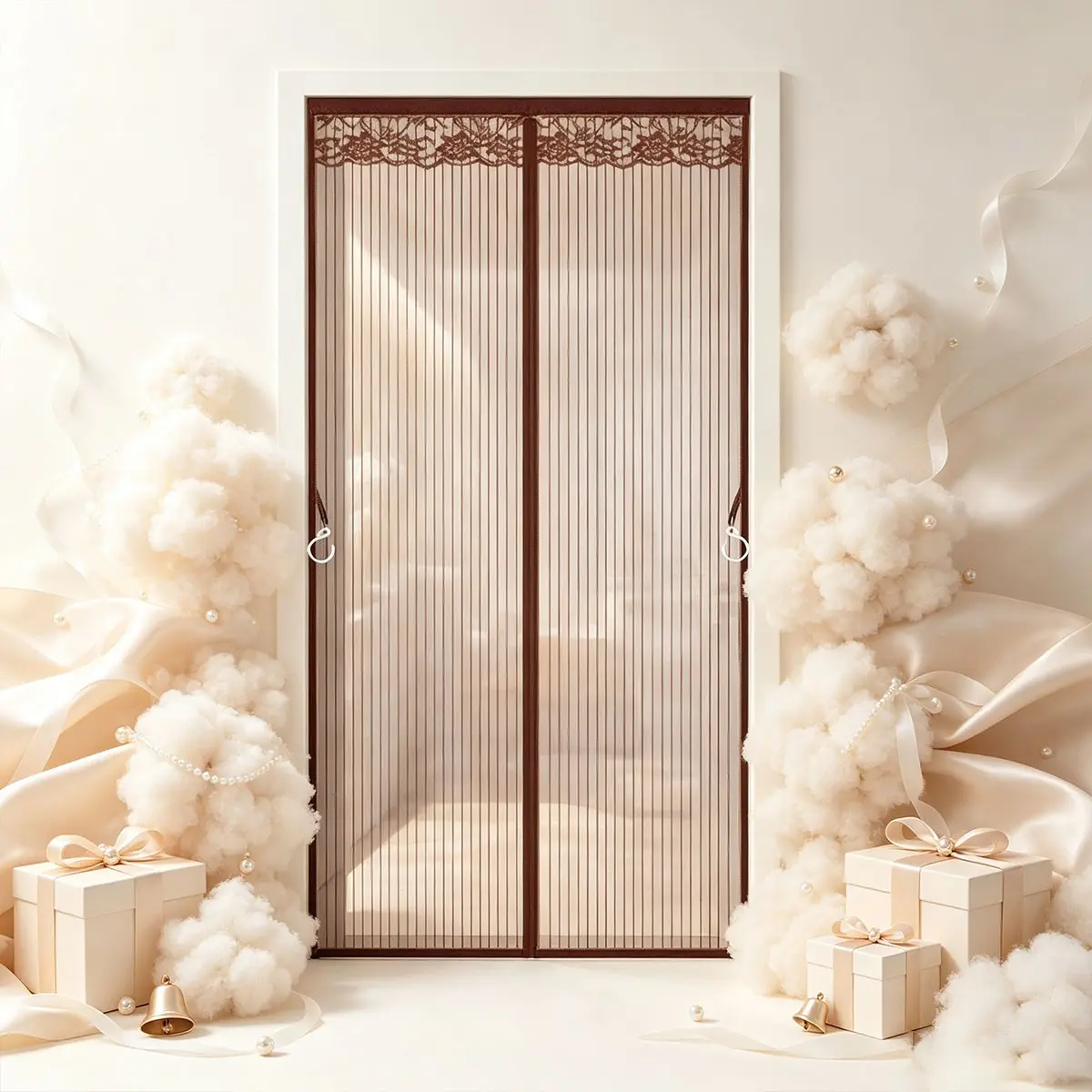 Magnetic Mosquito Net Door Curtain, 95x210cm, Breathable Mesh, No Drilling, Easy Install, for Bedroom, Kitchen, Living Room, Summer Home Decor