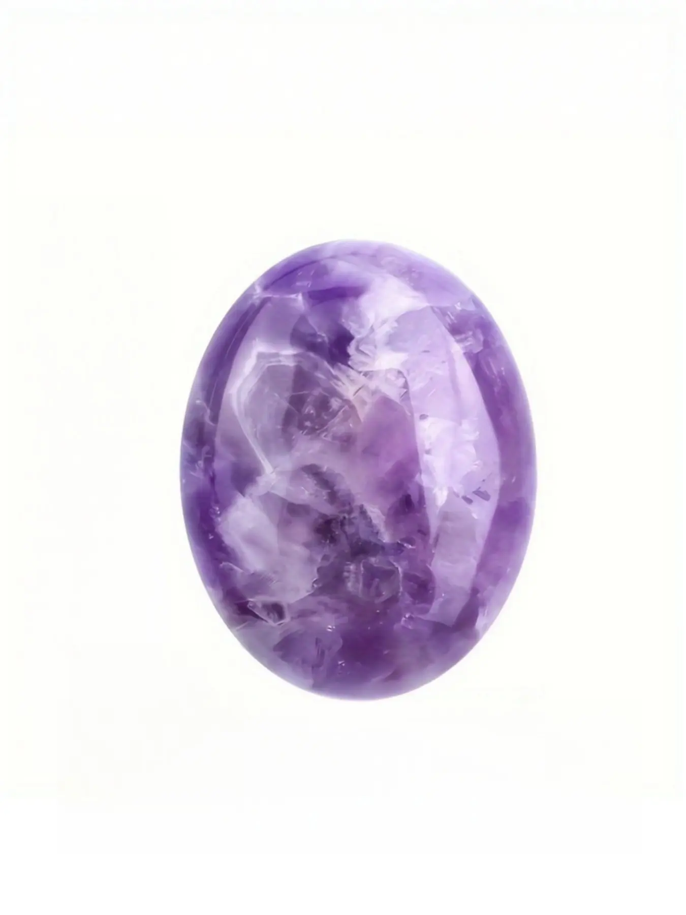 Natural Crystal Handheld Massage Stone, Portable Relaxation Tool, Stress Relief, Comfortable Grip, Ideal for Daily Use
