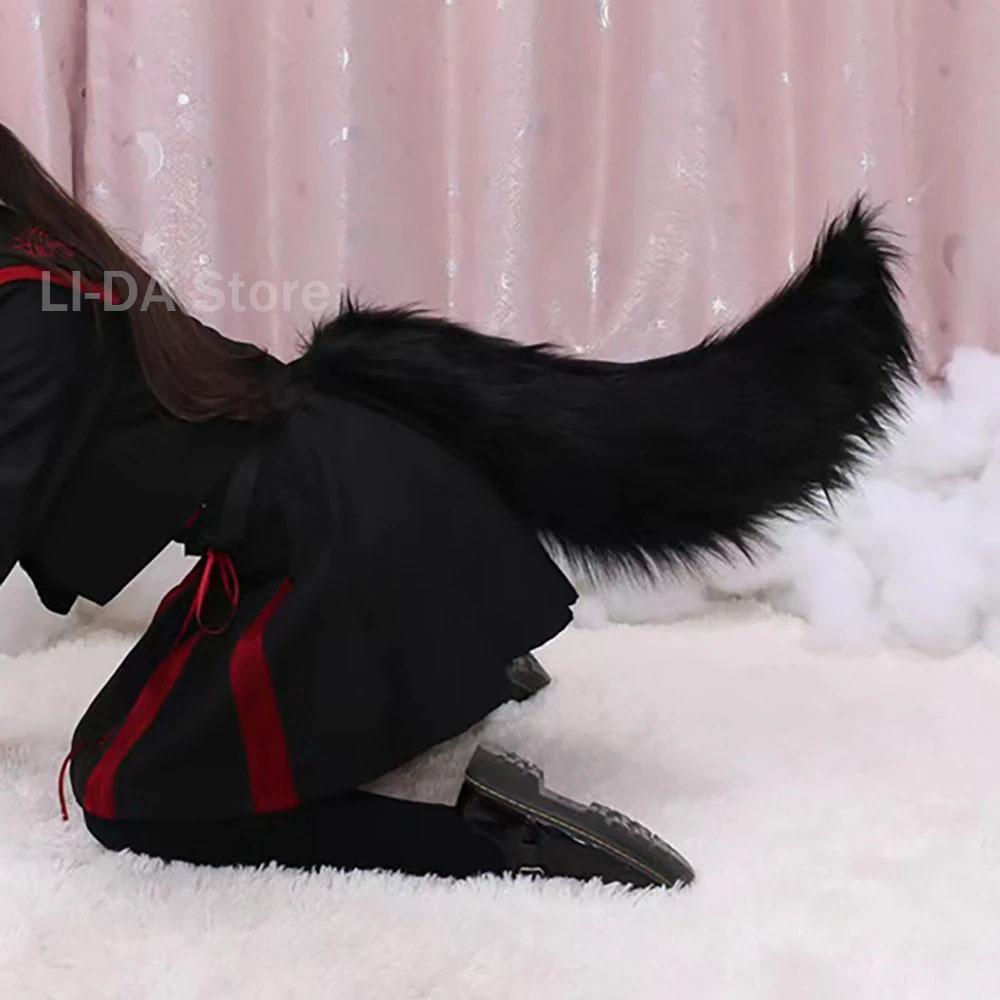 Anime COS Cat Fox Tails Plush Cosplay Big Tails Dog Furry Tail Role Play Party Props Fursuit Tail Halloween Costume Accessories