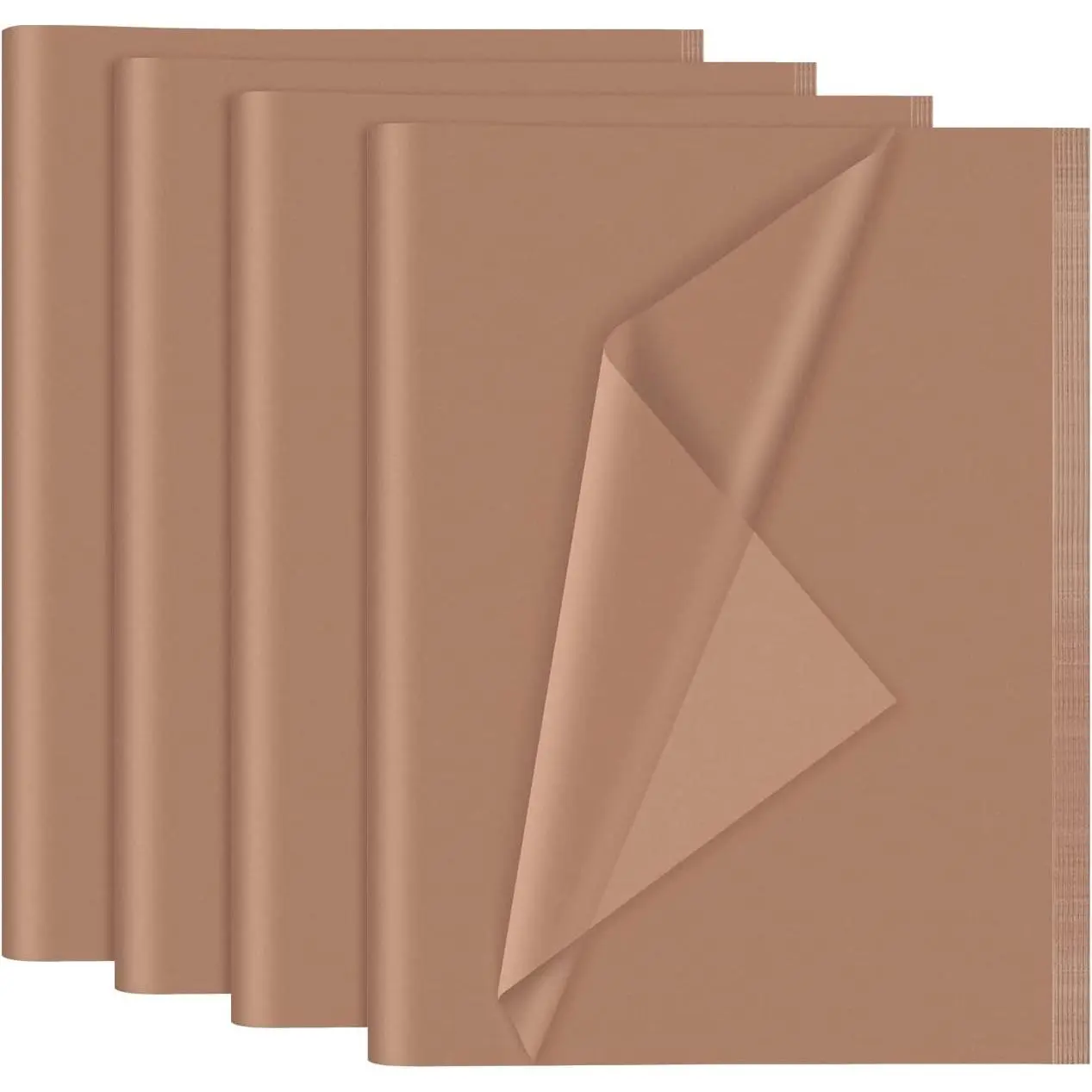 Dark Brown Wrapping Tissue Paper Bulk Pack - 120 Sheets, 14x20 In Large Size, Office Stationery for Bags, Packaging, Crafters’ Crafts