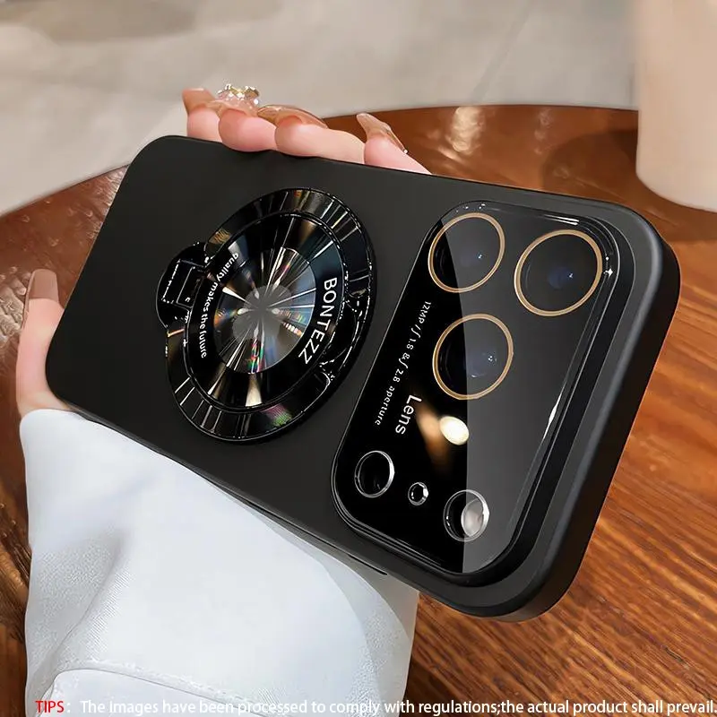 Magnetic Stand Hollow Large Window Quick Change 17 Series, Compatible with iPhone 17 16 15 14 3 12 Pro Max Plus Air, Magsafe Wireless Charging TPU Shockproof Case