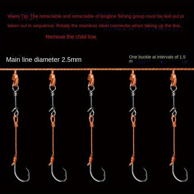 Fishing, fishing line hook, longline hook, string hook, longline fishing hook, complete set of line fishing hooks, 150 meters with 100 fishing hooks