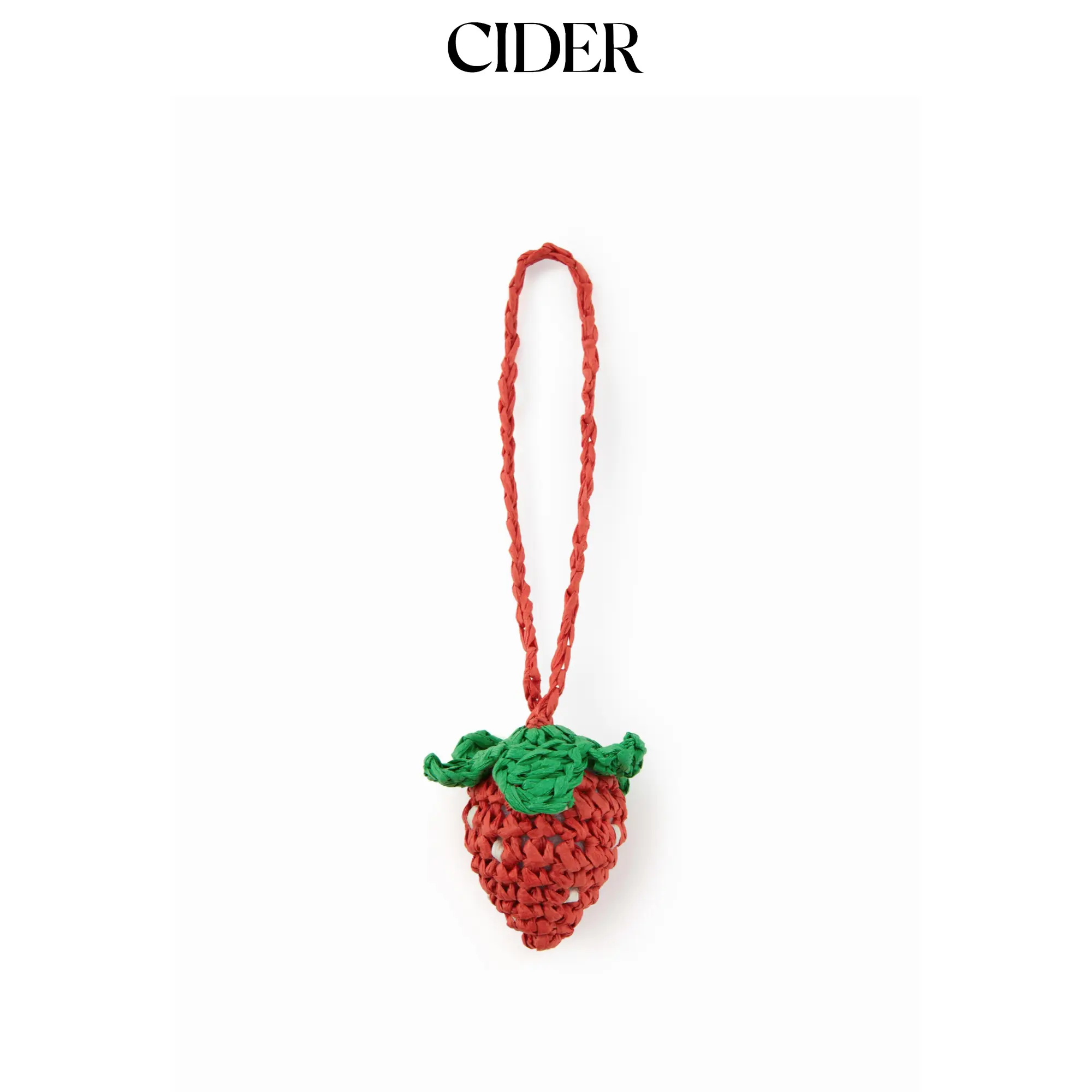 Cider STRAWBERRY KNITTED BAG CHARM