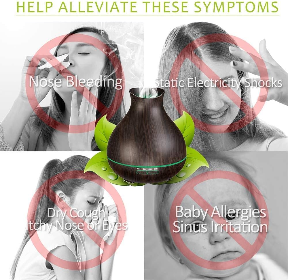 Aromatherapy Essential Oil Diffuser, 550ml Ultrasonic Fragrant Oil Large Room Humidifier, Diffusers for Home with Timer and Waterless Auto-Off, 7 Color LED Lights,Cool Mist Humidifiers Aromatherapy Essential Oil Diffuser, 550ml Ultrasonic Fragrant Oil Large Room Humidifier, Diffusers for Home with Timer and Waterless Auto-Off, 7 Color LED Lights,Cool Mist Humidifiers