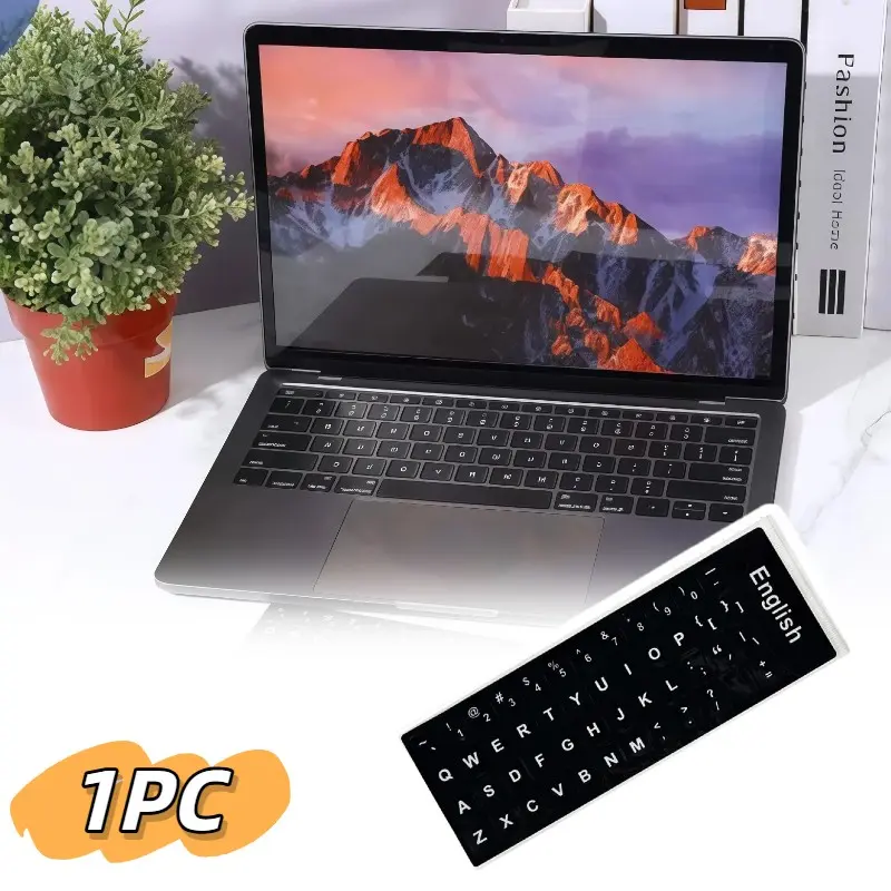 1PC  Keyboard Sticker for Laptops and Desktops, Universal English Keyboard Labels, Easy-To-Apply Key Covers, Perfect for Customization