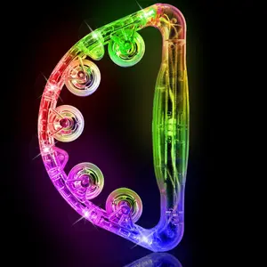 LED Tambourine - Light Up Sensory Toys for Kids with Autism & Special Needs, Musical Instrument for Toddlers & Adults, Birthday Gifts for Boys & Girls, Glow in the Dark Party Favorfidget toys