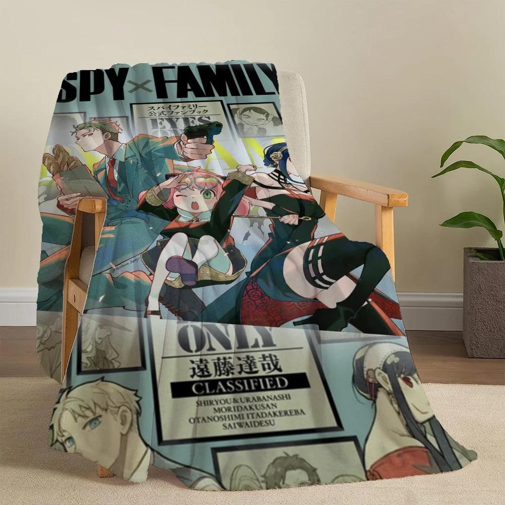 Anya Anime Spy x Family Printed Blanket Cozy Blanket for Couch Sofa Bed Living Room,Anime Blanket