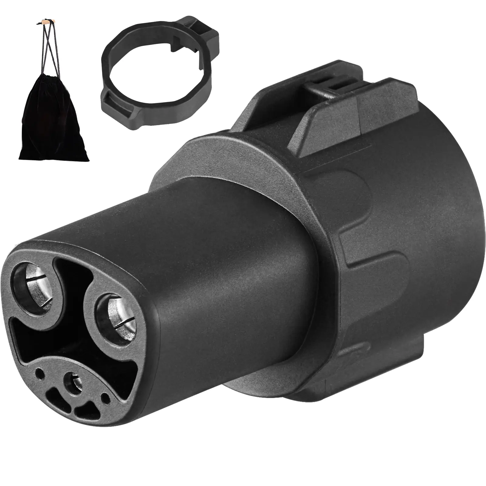 J1772 to Tesla Charger Adapter, 80 Amp 240V AC, SAE J1772 EV Charging Adapter to Tesla Plug, with Storage Bag Anti-Drop Lock IP65 Material, Compatible with Tesla Model 3, Y, S, X