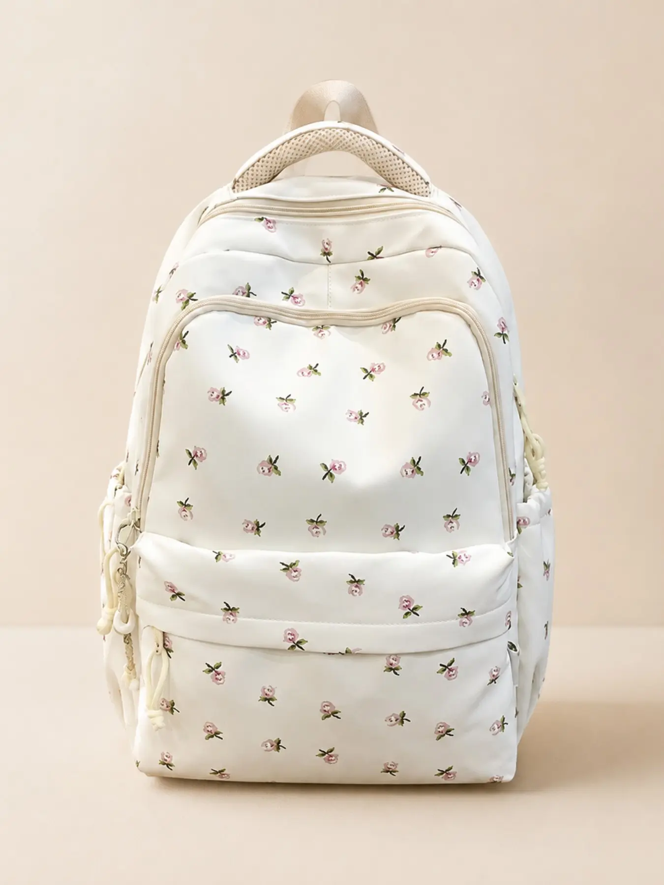 2026 New Multi-Pocket Large Capacity Backpack, Casual Ditsy Floral Print School Bag, Lightweight High School Student Shoulder Bag, Casual Backpacks
