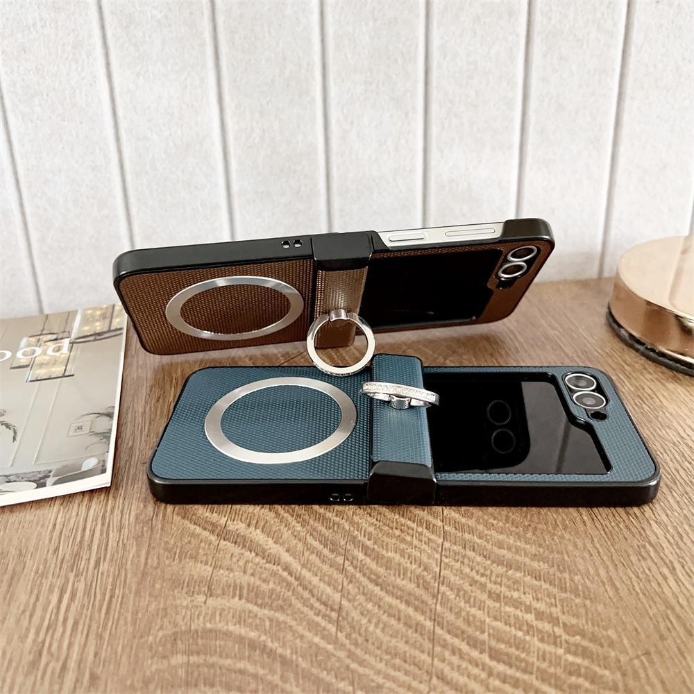 For Magsafe Ring Holder For Samsung Z Flip 7 5 6 Case Slim Case For Samsung Galaxy Z Flip 3 4 5 6 5G ZFlip5 Flip6 Flip7 Cover