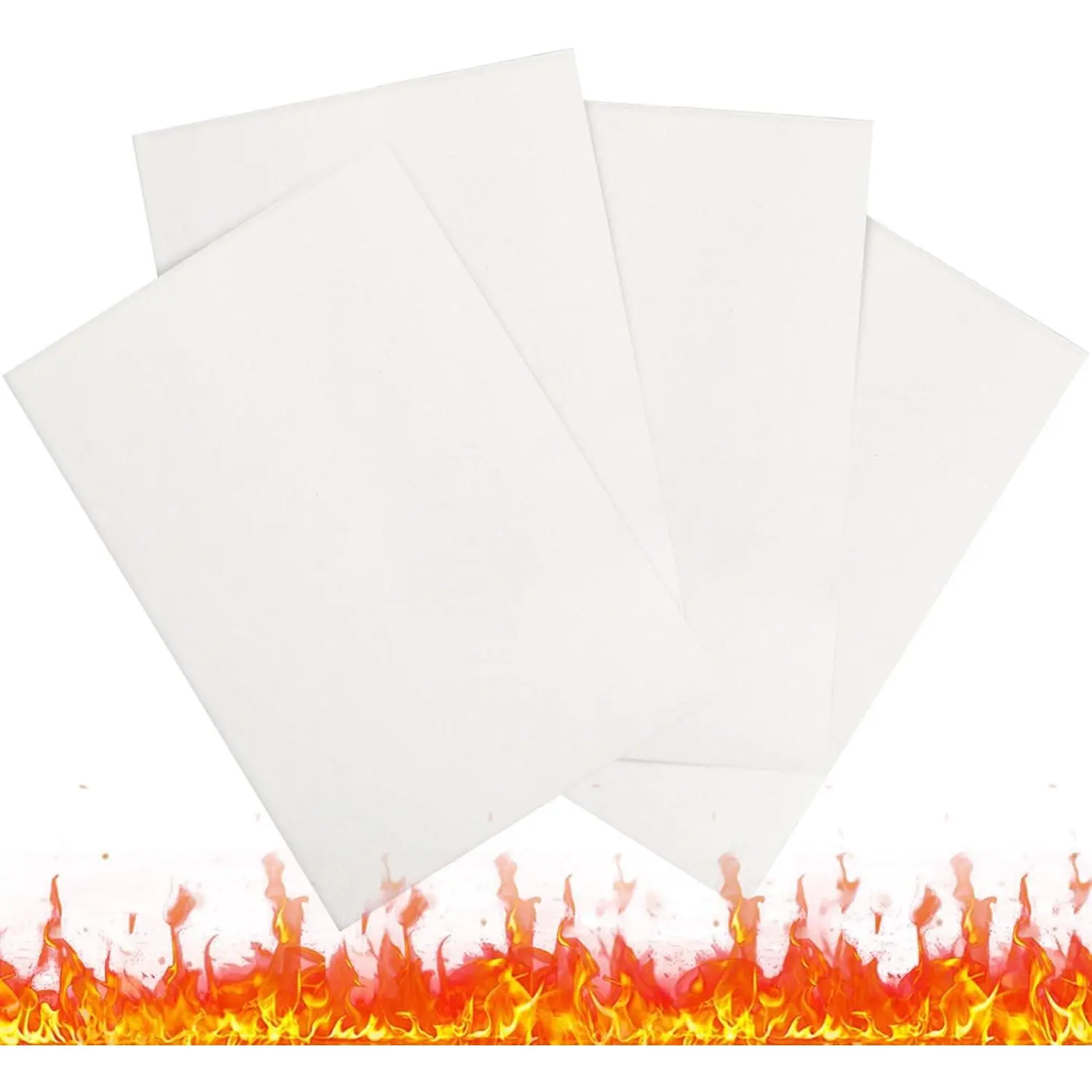 4Pcs High Temperature Ceramic Fiber Gasket Paper Fireproof Insulation Sheet