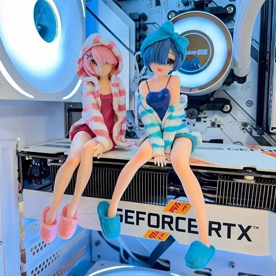 Rimuru Handmade Anime Figurine, Sitting Pose Noodle Press Model, Girls' Computer Case Car Ornament, Gift Idea