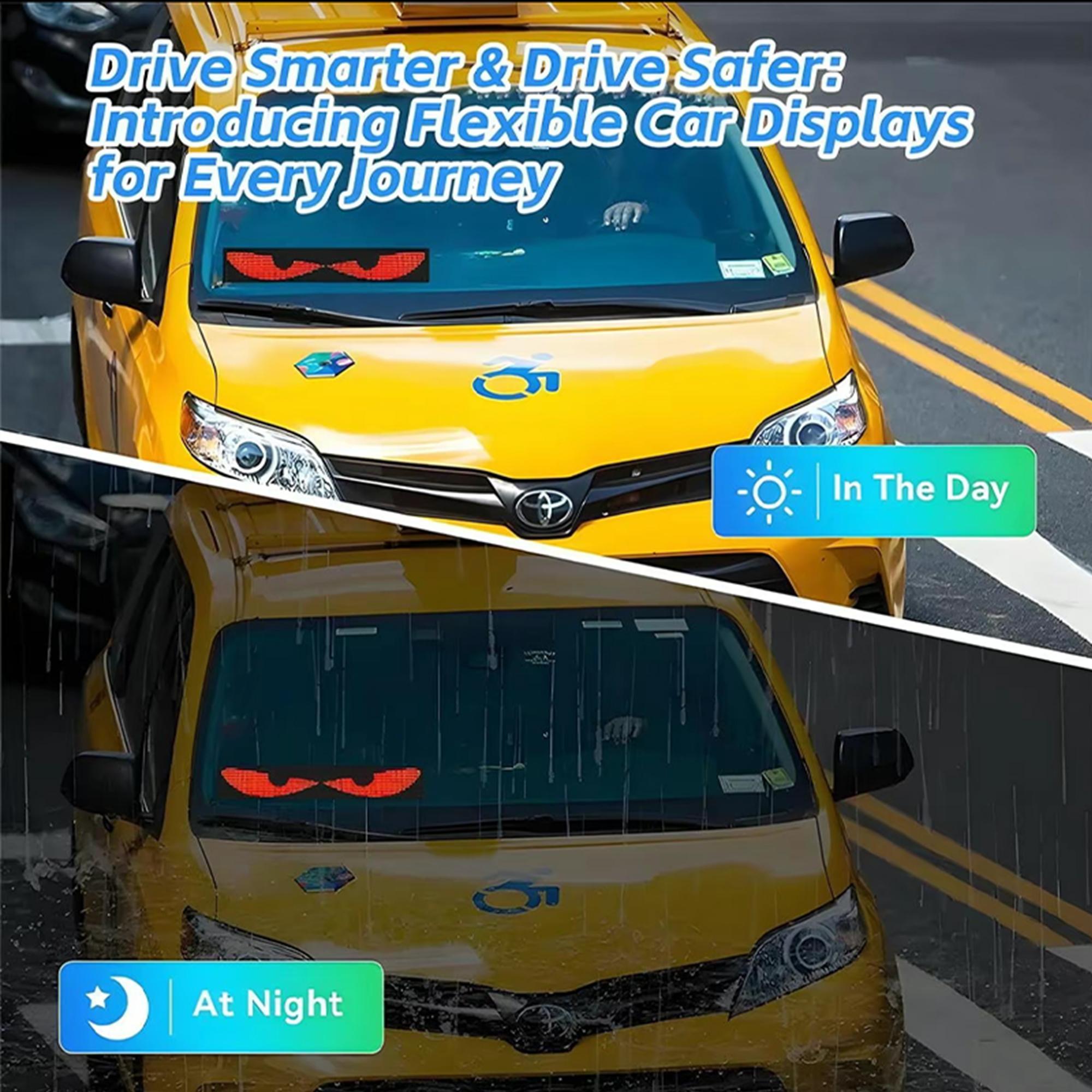 Eye Pattern LED Display Screen, 1 Set USB Powered LED Dynamic Matrix Panel, APP & Remote Control LED Display Screen for DIY Custom Text Animation, Led Car Ambient Light