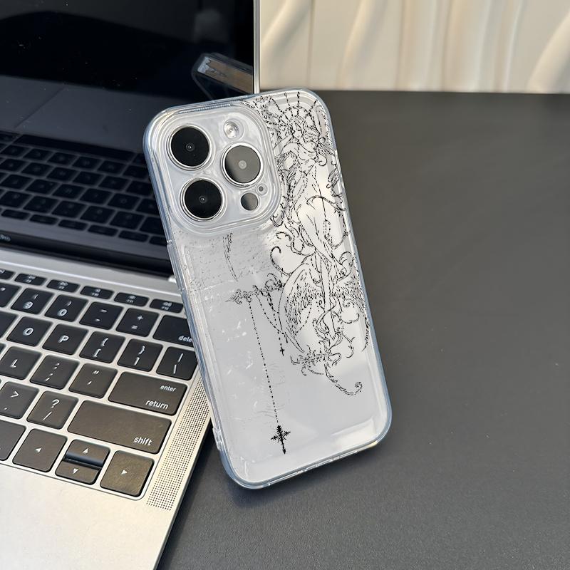 Suitable Ins Style Creative Fashion New Mobile Cover Simple Full-Package Transparent Protective Shell For iPhone 17 16 15 14 13 12 11 Pro Max Plus Air - Top Fan's Phone Case Cover as Perfect Gift Get Ready for Halloween