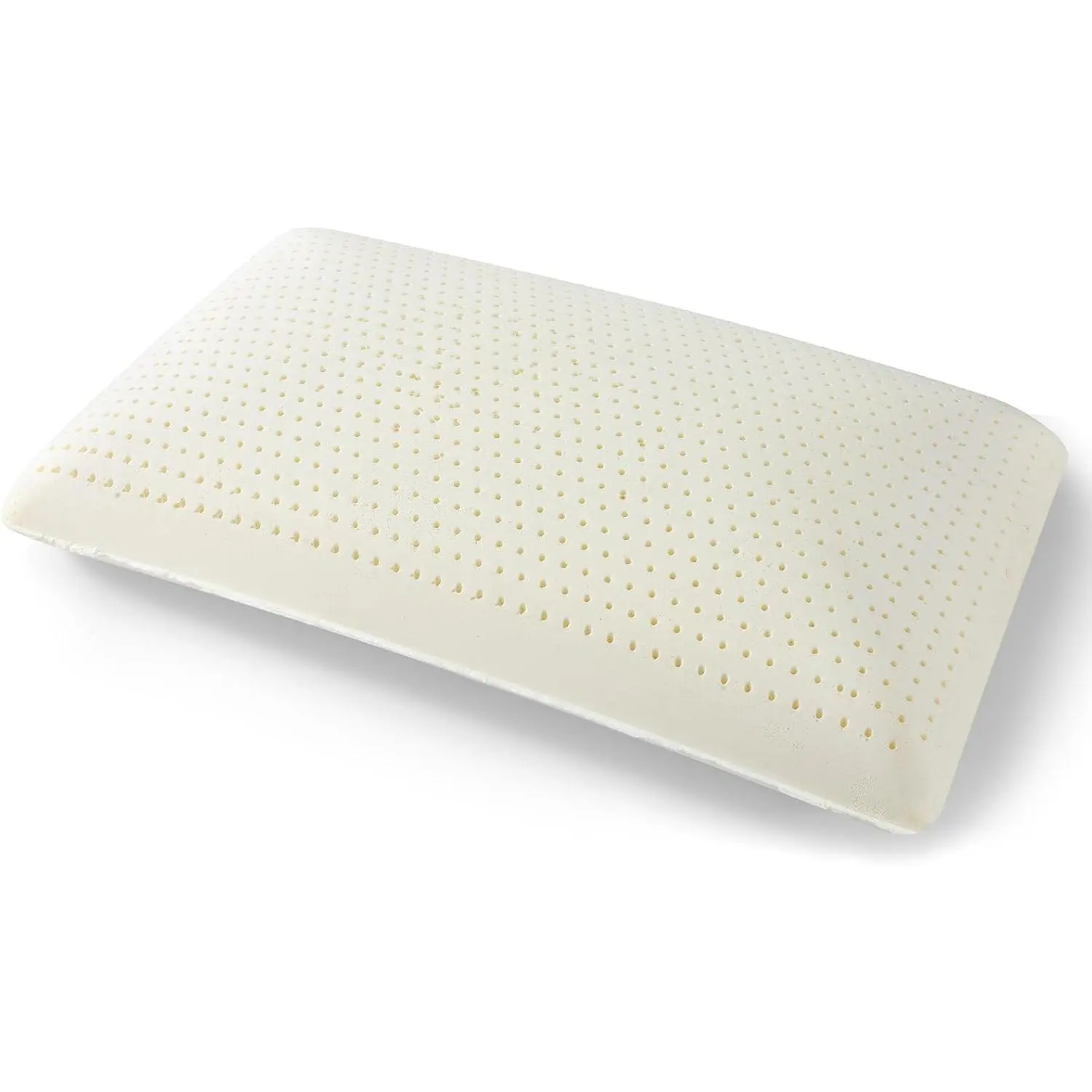 Talalay 100% Natural Premium Latex Pillow,Bed Pillow for Sleeping with Removable Cotton Cover, Helps Relieve Pressure, Breathable, Pressure Relief, Durable, Best Gift (1, Standard (Mid Loft))